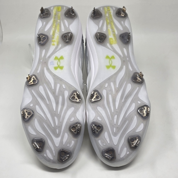 Under Armour 3025592-100 Yard Low Baseball Metal Cleats White Grey Size 16 New main image 8